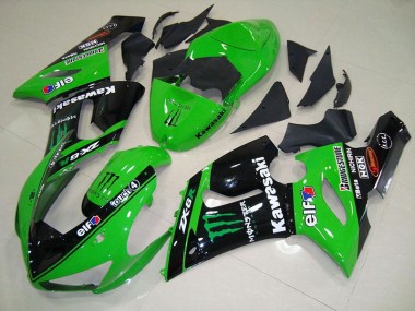 Affordable 2005-2006 Green Monster Kawasaki Ninja ZX6R Motorcycle Fairings Canada