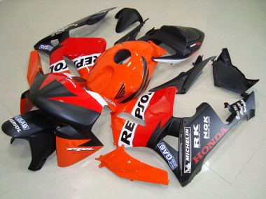Affordable 2005-2006 Matte Black Repsol Race Honda CBR600RR Motorcycle Fairings Canada