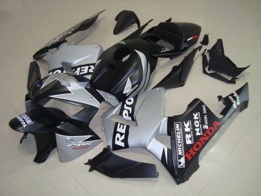 Affordable 2005-2006 Matte Black Silver Repsol Honda CBR600RR Motorcycle Fairings Canada