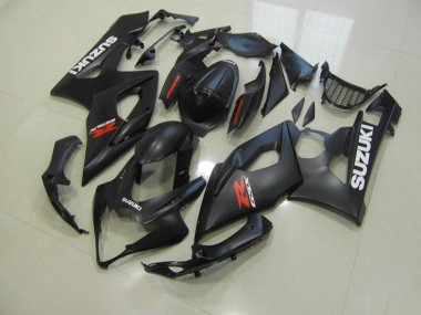Affordable 2005-2006 Matte Black with White Decals Suzuki GSXR 1000 Motorcycle Fairings Canada
