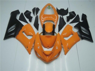 Affordable 2005-2006 Orange Black Kawasaki Ninja ZX6R Motorcycle Fairings Canada