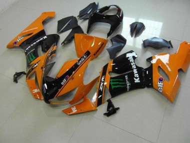 Affordable 2005-2006 Orange Monster Kawasaki Ninja ZX6R Motorcycle Fairings Canada