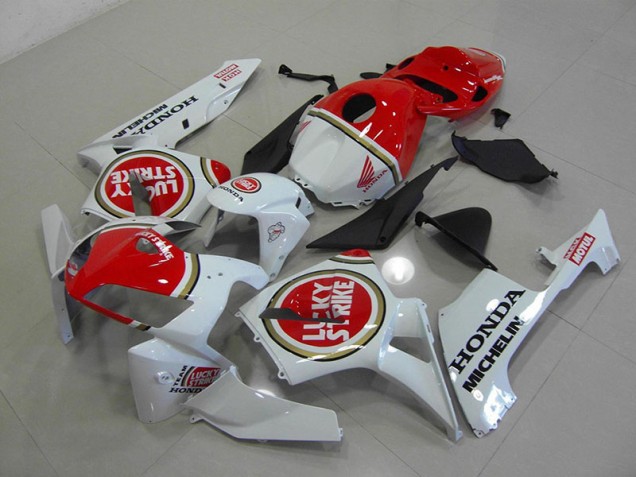Affordable 2005-2006 Pearl White Lucky Strike Honda CBR600RR Motorcycle Fairings Canada Affordable 2005-2006 Pearl White Lucky Strike Honda CBR600RR Motorcycle Fairings Canada