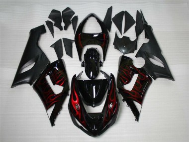 Affordable 2005-2006 Red Black Kawasaki Ninja ZX6R Motorcycle Fairings Canada