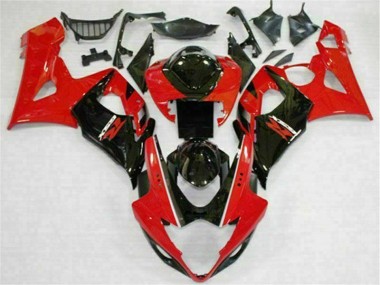 Affordable 2005-2006 Red Black Suzuki GSXR 1000 Full Fairing Kit Canada
