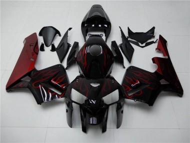 Affordable 2005-2006 Red Flame Black Honda CBR600RR Motorcycle Fairings Canada