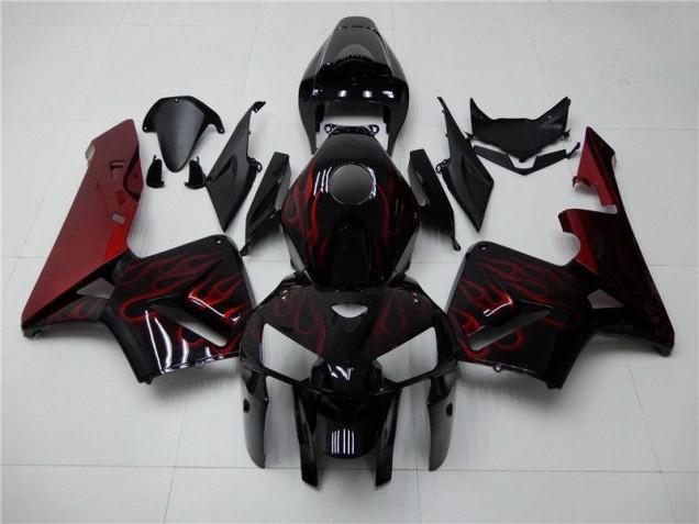 Affordable 2005-2006 Red Flame Black Honda CBR600RR Motorcycle Fairings Canada Affordable 2005-2006 Red Flame Black Honda CBR600RR Motorcycle Fairings Canada