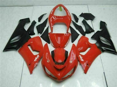 Affordable 2005-2006 Red Kawasaki Ninja ZX6R Motorcycle Fairings Canada