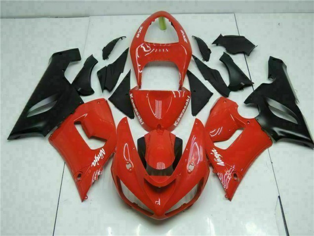 Affordable 2005-2006 Red Kawasaki Ninja ZX6R Motorcycle Fairings Canada Affordable 2005-2006 Red Kawasaki Ninja ZX6R Motorcycle Fairings Canada