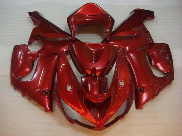 Affordable 2005-2006 Red Kawasaki Ninja ZX6R Injection Fairing Kit Canada