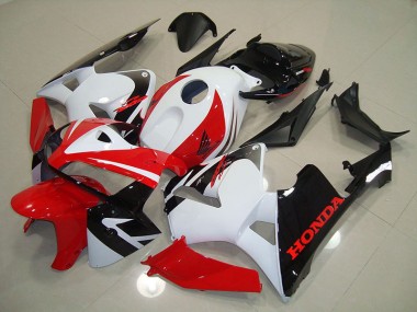 Affordable 2005-2006 Red White Black Honda CBR600RR Fairing Kit Canada