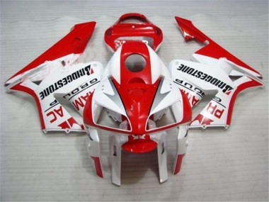 Affordable 2005-2006 Red White Honda CBR600RR Full Fairing Kit Canada