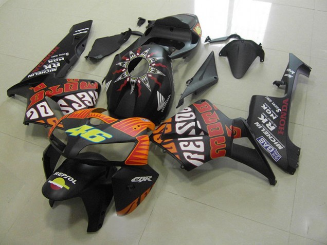 Affordable 2005-2006 Rossi Matte Black Honda CBR600RR Motorcycle Fairings Canada Affordable 2005-2006 Rossi Matte Black Honda CBR600RR Motorcycle Fairings Canada