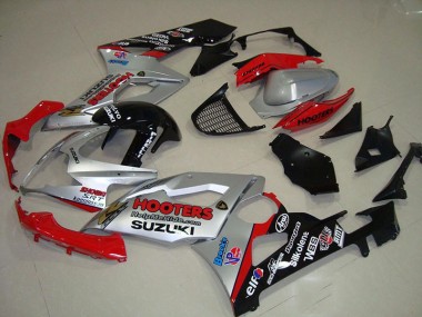 Affordable 2005-2006 Silver and Red Suzuki GSXR 1000 Motorcycle Fairings Canada