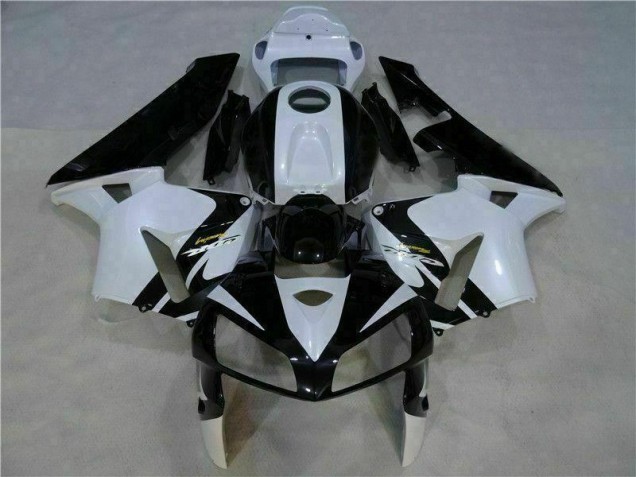 Affordable 2005-2006 White Black Honda CBR600RR Full Fairing Kit Canada Affordable 2005-2006 White Black Honda CBR600RR Full Fairing Kit Canada