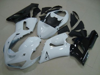 Affordable 2005-2006 White Black Kawasaki Ninja ZX6R Motorcycle Fairings Canada