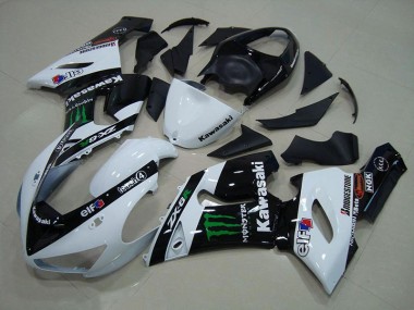 Affordable 2005-2006 White Monster Kawasaki Ninja ZX6R Motorcycle Fairings Canada