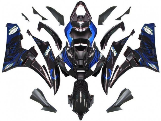 Affordable 2006-2007 Black Blue Flame Yamaha YZF R6 Motorcycle Fairings Canada Affordable 2006-2007 Black Blue Flame Yamaha YZF R6 Motorcycle Fairings Canada