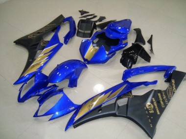 Affordable 2006-2007 Black Blue with Gold Sticker Yamaha YZF R6 Motorcycle Fairings & Bodywork Canada