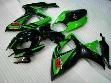 Affordable 2006-2007 Black Green Suzuki GSXR 600/750 Motorcycle Fairings Canada