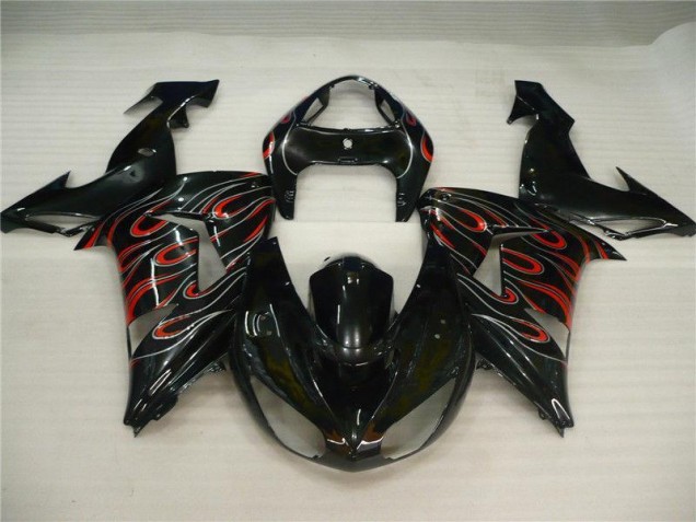 Affordable 2006-2007 Black Grey Red Kawasaki Ninja ZX10R Motorcycle Fairings Canada Affordable 2006-2007 Black Grey Red Kawasaki Ninja ZX10R Motorcycle Fairings Canada