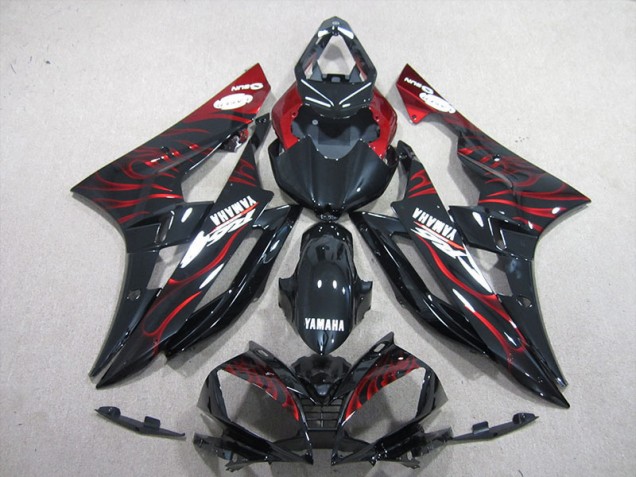 Affordable 2006-2007 Black Red Flame Yamaha YZF R6 Motorcycle Fairings & Bodywork Canada Affordable 2006-2007 Black Red Flame Yamaha YZF R6 Motorcycle Fairings & Bodywork Canada