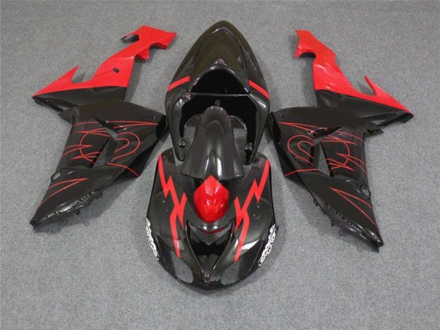 Affordable 2006-2007 Black Red Kawasaki Ninja ZX10R Motorcycle Fairings Canada