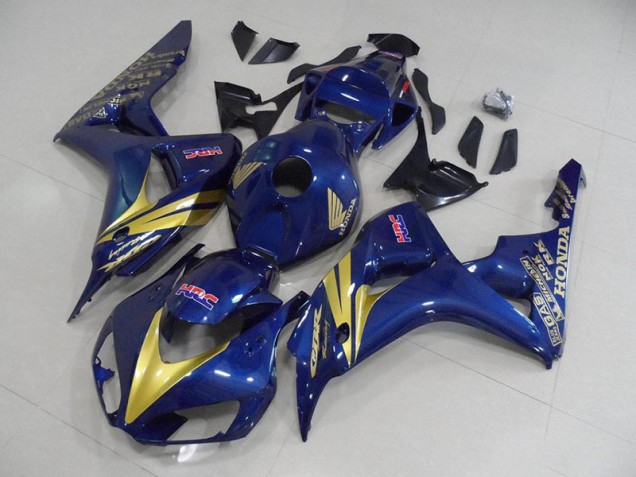 Affordable 2006-2007 Dark Blue with Gold Stripe Honda CBR1000RR Motorcycle Fairings Canada Affordable 2006-2007 Dark Blue with Gold Stripe Honda CBR1000RR Motorcycle Fairings Canada