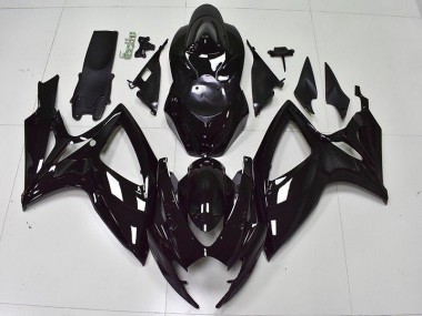 Affordable 2006-2007 Glossy Black Suzuki GSXR 600/750 Motorcycle Fairings Canada
