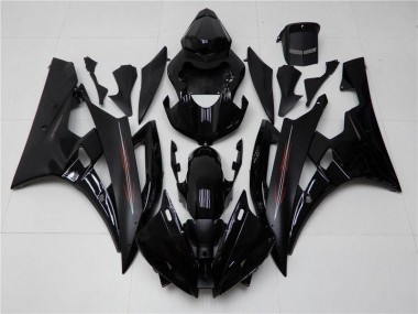 Affordable 2006-2007 Glossy Matte Black Yamaha YZF R6 Motorcycle Fairings Canada