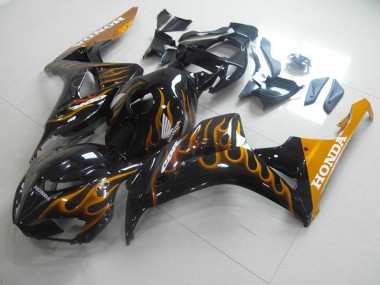 Affordable 2006-2007 Gold Flame Honda CBR1000RR Motorcycle Fairings Canada