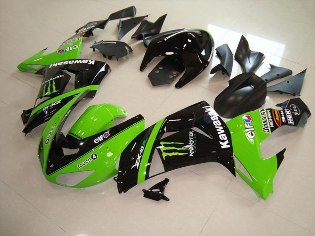 Affordable 2006-2007 Green Monster Kawasaki Ninja ZX10R Full Fairing Kit Canada