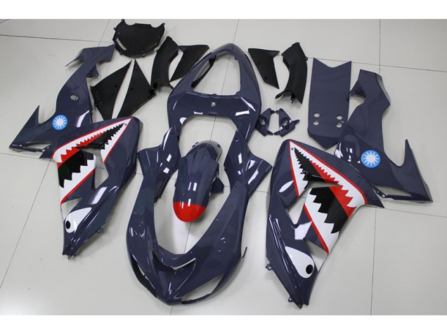 Affordable 2006-2007 Grey Shark Kawasaki Ninja ZX10R Motorcycle Fairings Canada