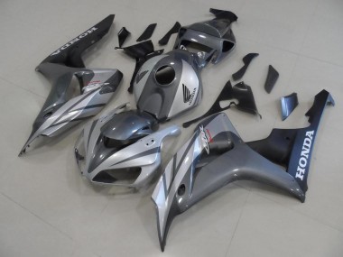 Affordable 2006-2007 Grey Silver and Matte Black Honda CBR1000RR Motorcycle Fairings Canada