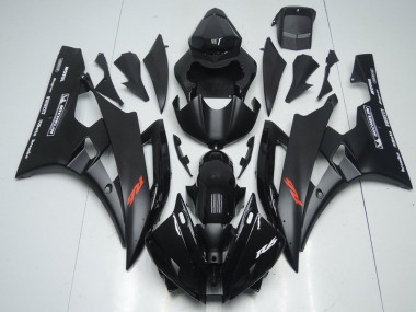 Affordable 2006-2007 Matte Black and Glossy Black Yamaha YZF R6 Motorcycle Fairings Canada