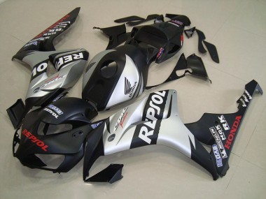 Affordable 2006-2007 Matte Black Silver Repsol Honda CBR1000RR Motorcycle Fairings Canada