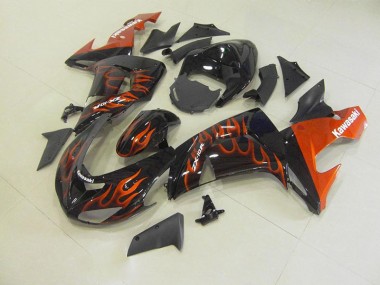 Affordable 2006-2007 Orange Flame Kawasaki Ninja ZX10R Motorcycle Fairings Canada