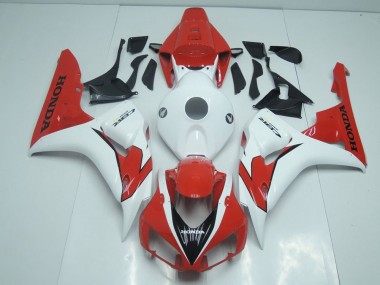 Affordable 2006-2007 Orange Red and White Honda CBR1000RR Motorcycle Fairings Canada