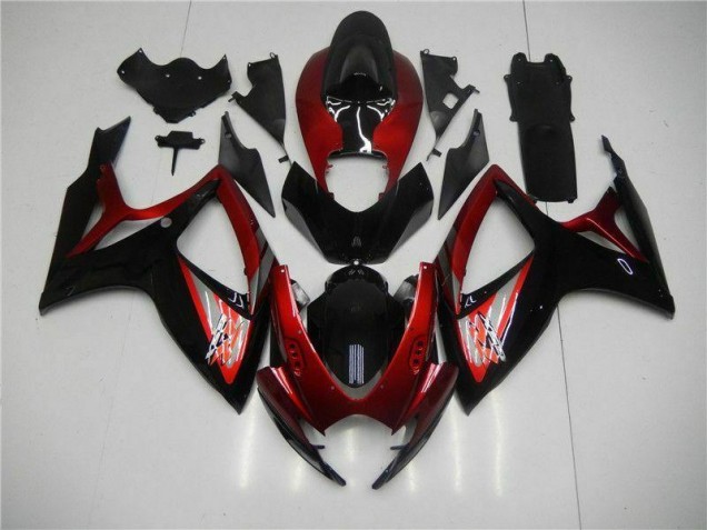 Affordable 2006-2007 Red Black Suzuki GSXR 600/750 ABS Fairing Kits Canada Affordable 2006-2007 Red Black Suzuki GSXR 600/750 ABS Fairing Kits Canada