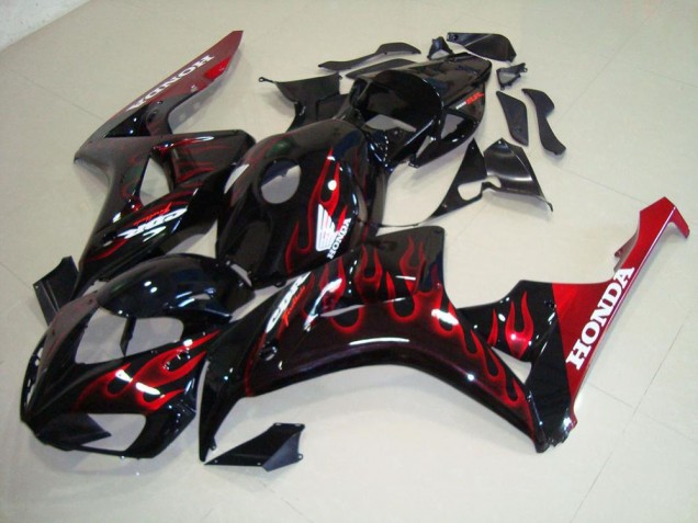 Affordable 2006-2007 Red Flame Honda CBR1000RR Motorcycle Fairings Canada Affordable 2006-2007 Red Flame Honda CBR1000RR Motorcycle Fairings Canada