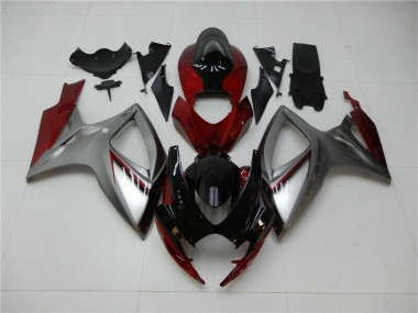 Affordable 2006-2007 Red Silver Suzuki GSXR 600/750 Motorcycle Fairings Canada
