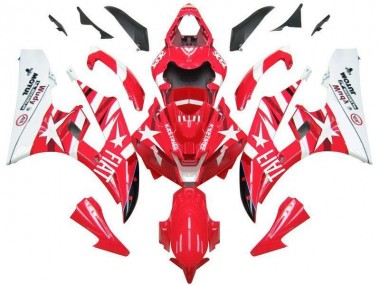 Affordable 2006-2007 Red White Star Fiat Yamaha YZF R6 Motorcycle Fairings Canada