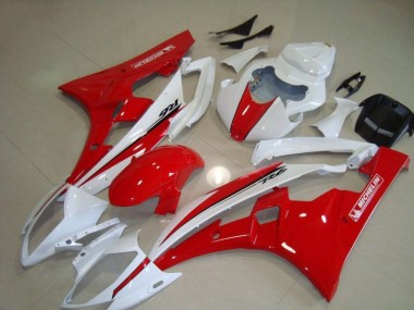 Affordable 2006-2007 Red White Yamaha YZF R6 Motorcycle Fairings Canada