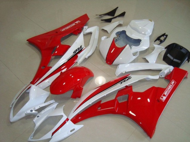 Affordable 2006-2007 Red White Yamaha YZF R6 Motorcycle Fairings Canada Affordable 2006-2007 Red White Yamaha YZF R6 Motorcycle Fairings Canada