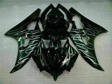 Affordable 2006-2007 Silver Flame Black Yamaha YZF R6 Motorcycle Fairings Canada