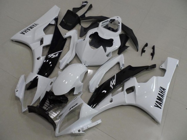 Affordable 2006-2007 White and Black Yamaha YZF R6 Motorcycle Fairings Canada Affordable 2006-2007 White and Black Yamaha YZF R6 Motorcycle Fairings Canada