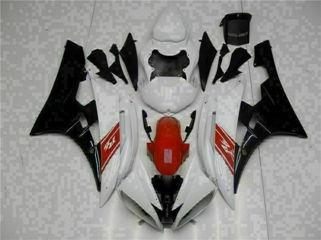 Affordable 2006-2007 White Black Yamaha YZF R6 Motorcycle Fairings Canada Affordable 2006-2007 White Black Yamaha YZF R6 Motorcycle Fairings Canada