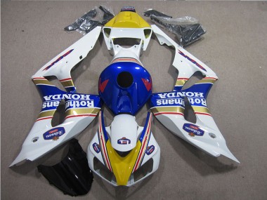 Affordable 2006-2007 White Blue Rothmans Honda CBR1000RR Motorcycle Fairings Canada