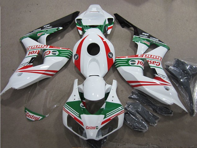 Affordable 2006-2007 White Green Red Castrol Honda CBR1000RR Motorcycle Fairings Canada Affordable 2006-2007 White Green Red Castrol Honda CBR1000RR Motorcycle Fairings Canada