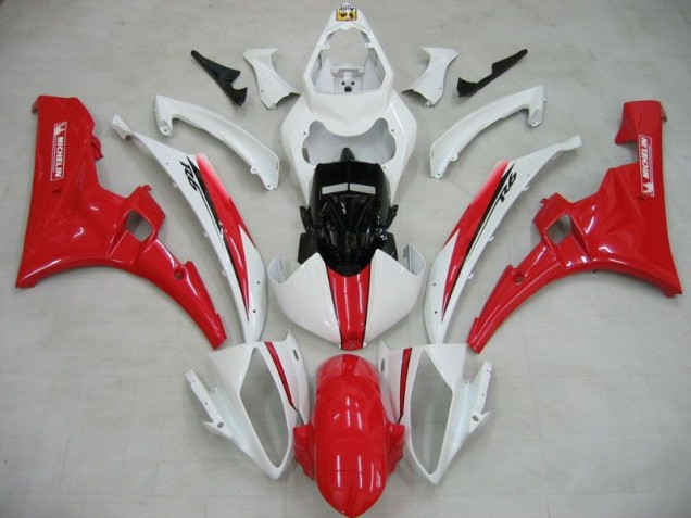 Affordable 2006-2007 White Red Michelin Yamaha YZF R6 Motorcycle Fairings Canada Affordable 2006-2007 White Red Michelin Yamaha YZF R6 Motorcycle Fairings Canada